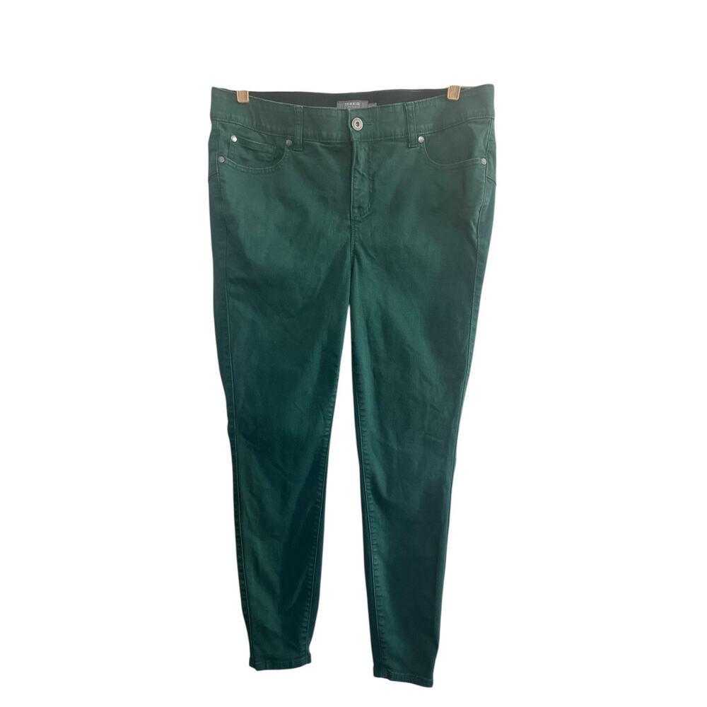 EUC Torrid Forest Green Skinny Jeans